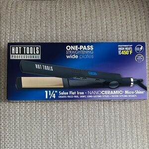 Hot Tools 1-1/4” Salon Flat Iron-Nanoceramic